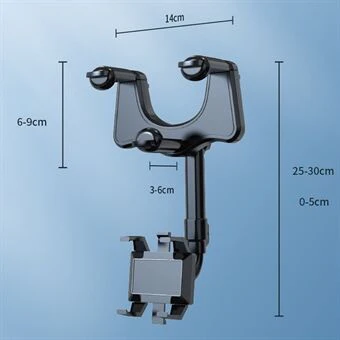 Telefoonhouder – Achteruitkijkspiegel - Verstelbare en Draaibare Houder - Afbeelding 5