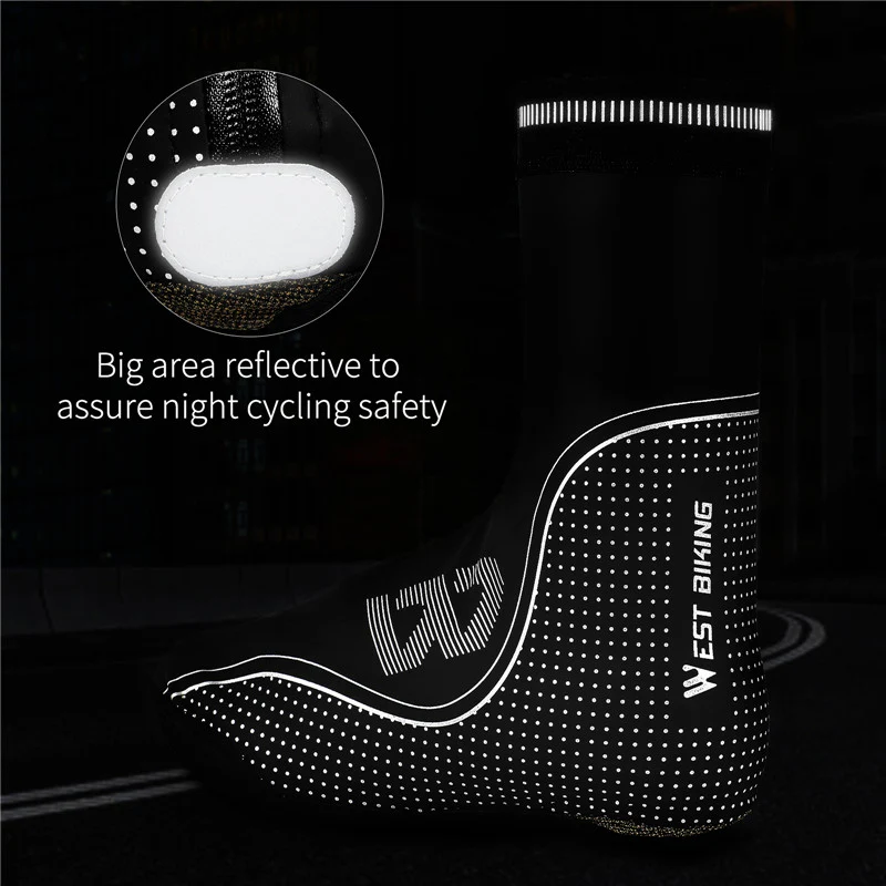 Fietsschoenovertrek Zwart - Reflecterend & Winddicht & Waterdicht - Ideaal voor Fietsers - Afbeelding 7