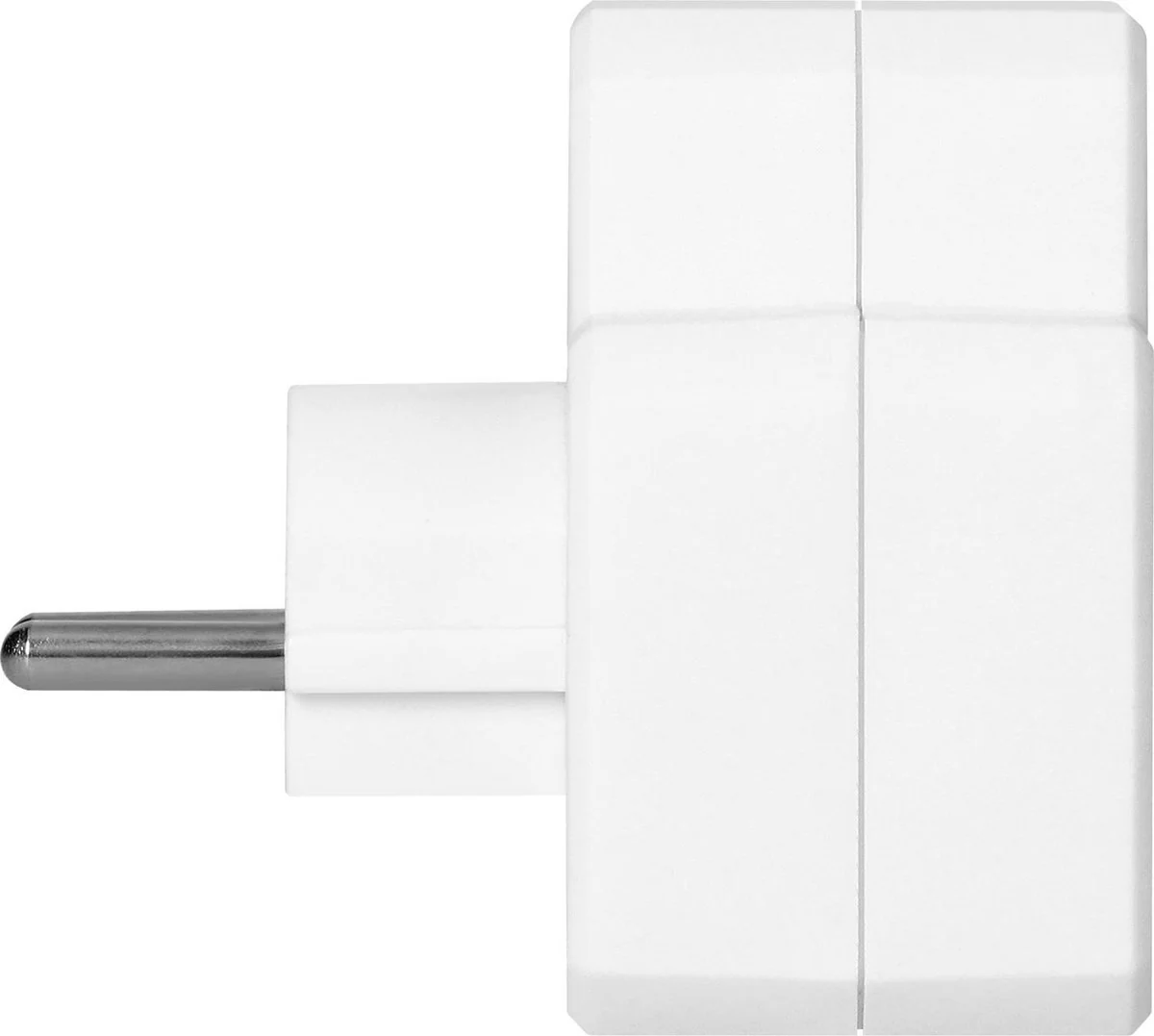 Doorvoerstekker met Schakelaar – 2x Schuko Stopcontact Splitter - Afbeelding 3