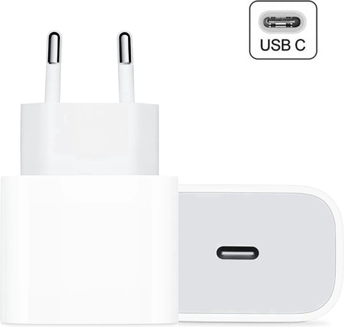 Snellader USB-C | Power Adapter | Wit - Afbeelding 2