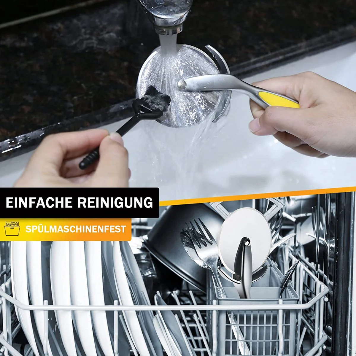 Pizza snijder - proffessioneel en premium kwaliteit - RVS - Pizzasnijderroller - Afbeelding 8