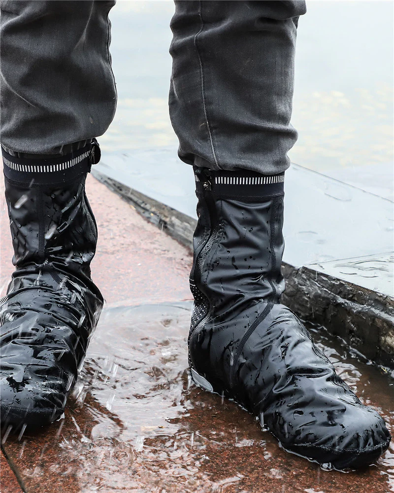 Fietsschoenovertrek Zwart - Reflecterend & Winddicht & Waterdicht - Ideaal voor Fietsers - Afbeelding 9