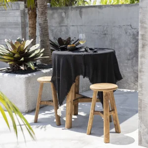 Luxe Linnen Tafelkleed – Zwart – 150x250 cm