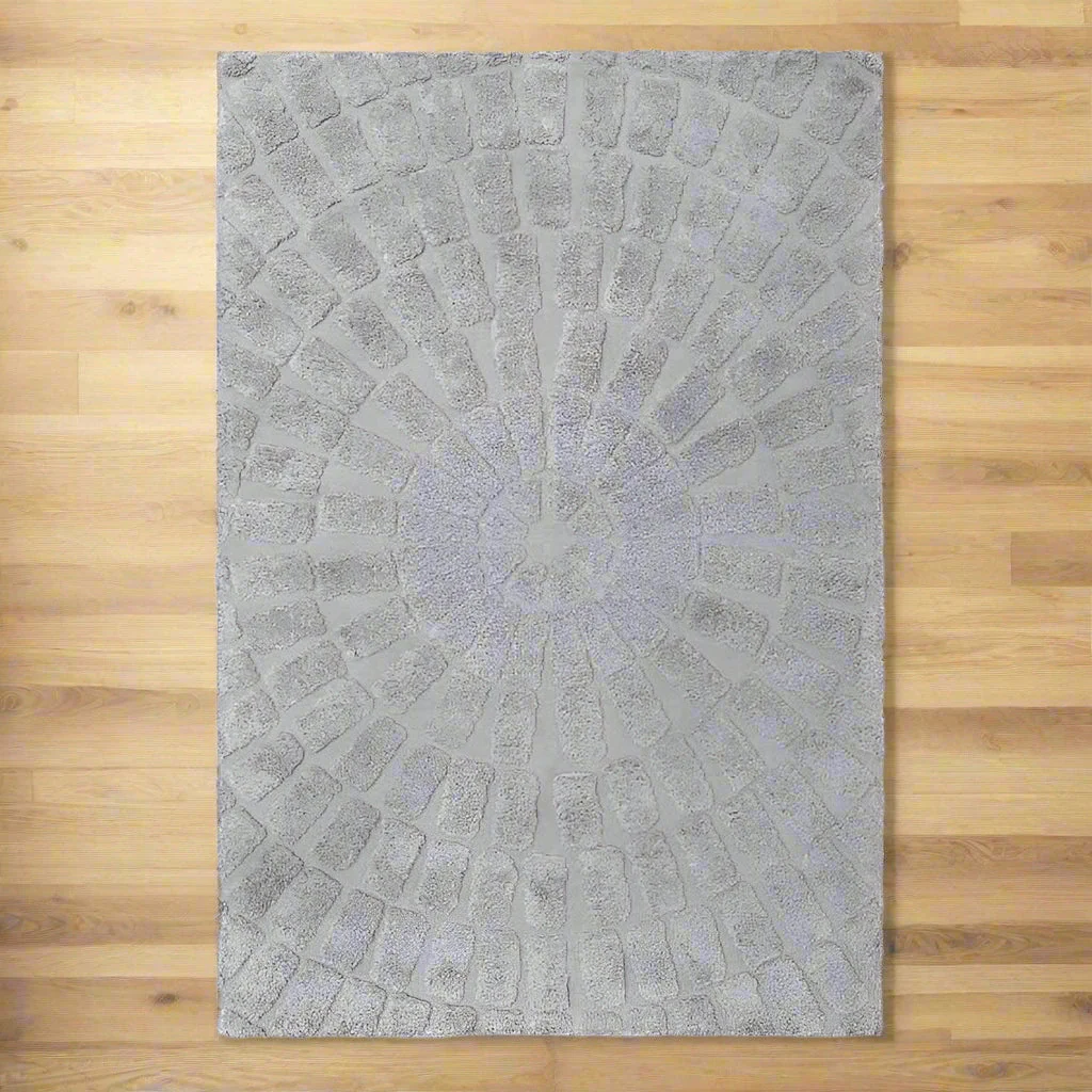 Vloerkleed Sunburst | Grijs Katoen - Afbeelding 2