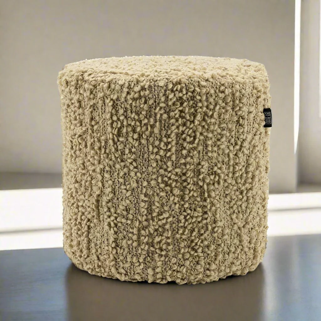 Poef Vista | Beige Polyester - Afbeelding 2