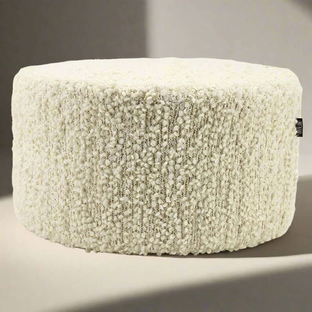 Poef Vista | Wit Polyester - Afbeelding 2