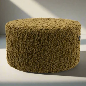 Poef Vista | Mosterdgeel Polyester