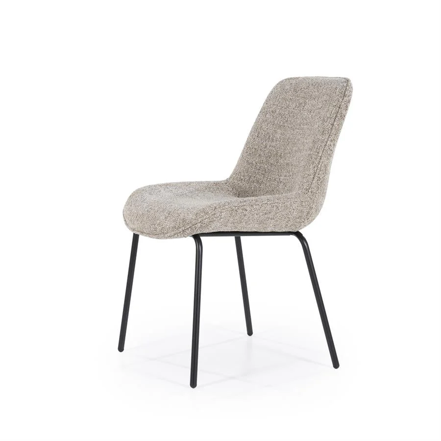 Eetkamerstoel Base | Taupe Stof - Afbeelding 4
