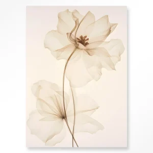 White Flowers - Moderne Wanddecoratie | Artprint, Glass Art & Wandkleed