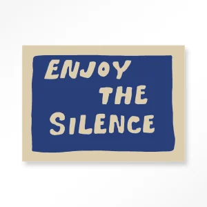 Enjoy The Silence Blue - Moderne Wanddecoratie | Artprint, Glass Art & Wandkleed