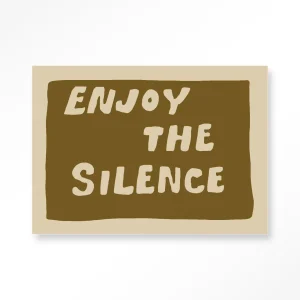 Enjoy The Silence Green - Moderne Wanddecoratie | Artprint, Glass Art & Wandkleed
