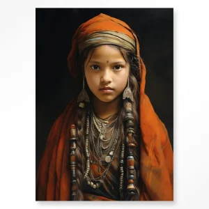 Traditional Girl - Moderne Wanddecoratie | Artprint, Glass Art & Wandkleed