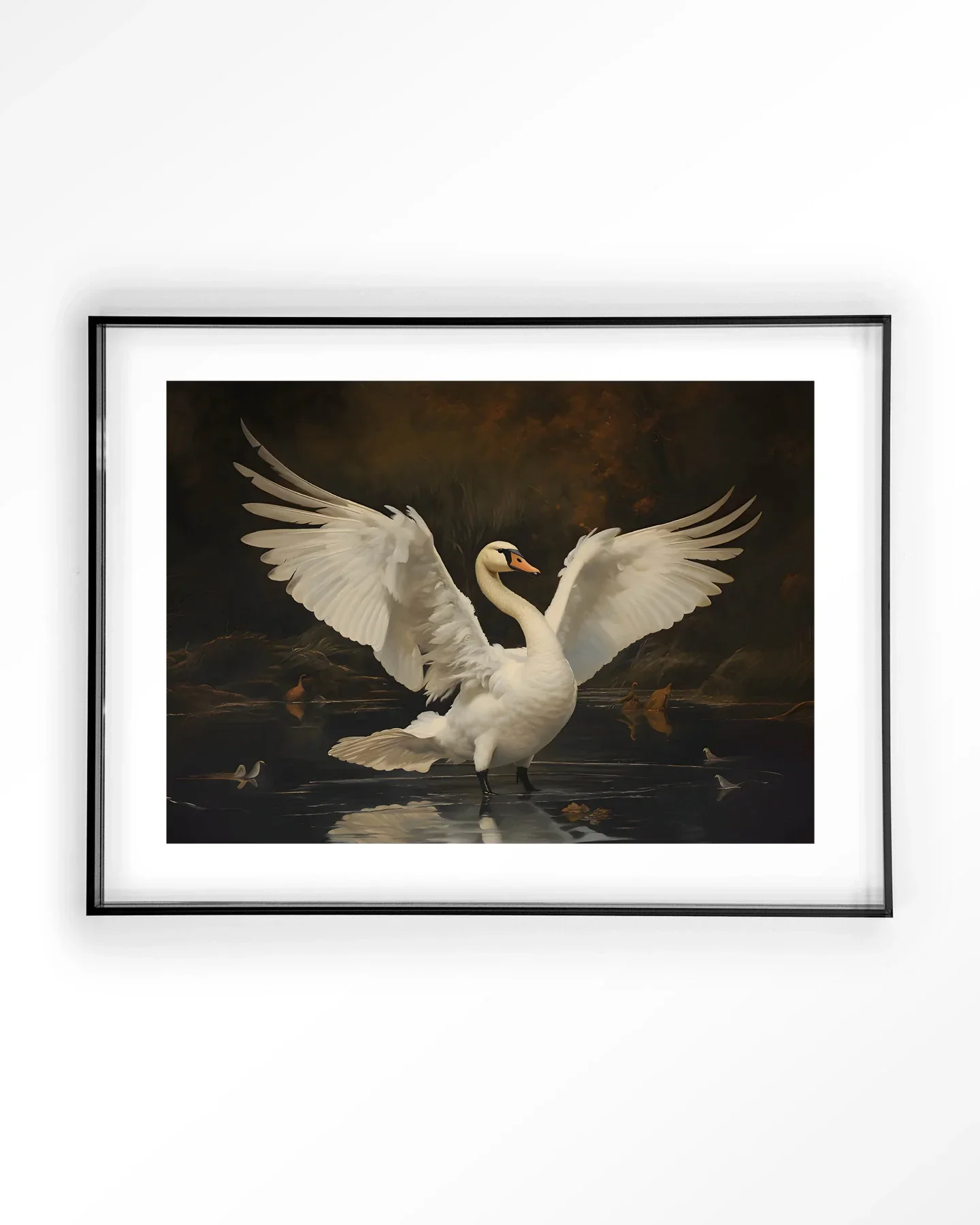 Swan Lake - Moderne Wanddecoratie | Artprint, Glass Art & Wandkleed - Afbeelding 4