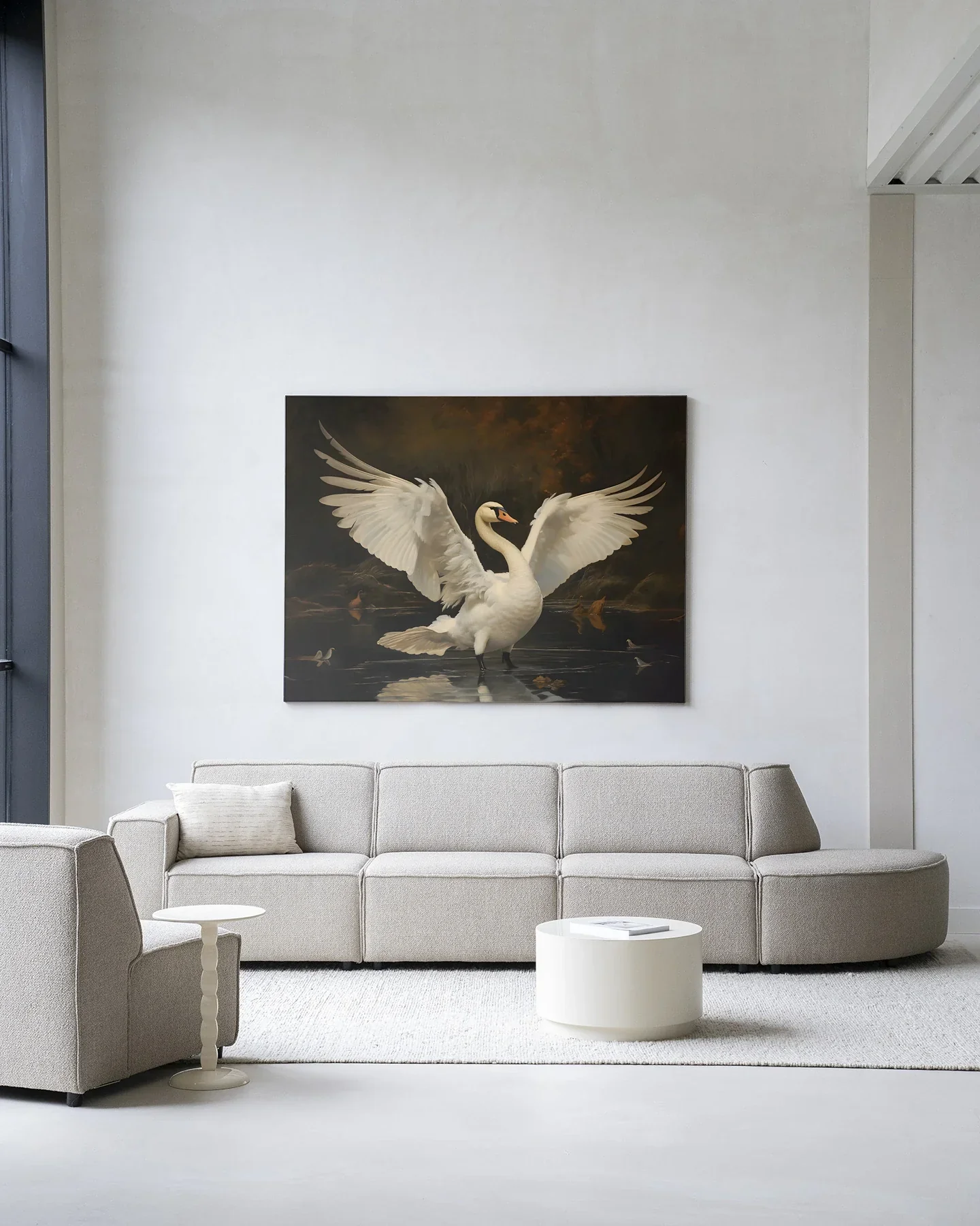 Swan Lake - Moderne Wanddecoratie | Artprint, Glass Art & Wandkleed - Afbeelding 3