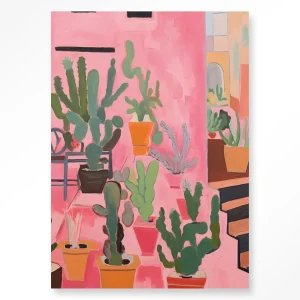 Cactus Party - Moderne Wanddecoratie | Artprint, Glass Art & Wandkleed