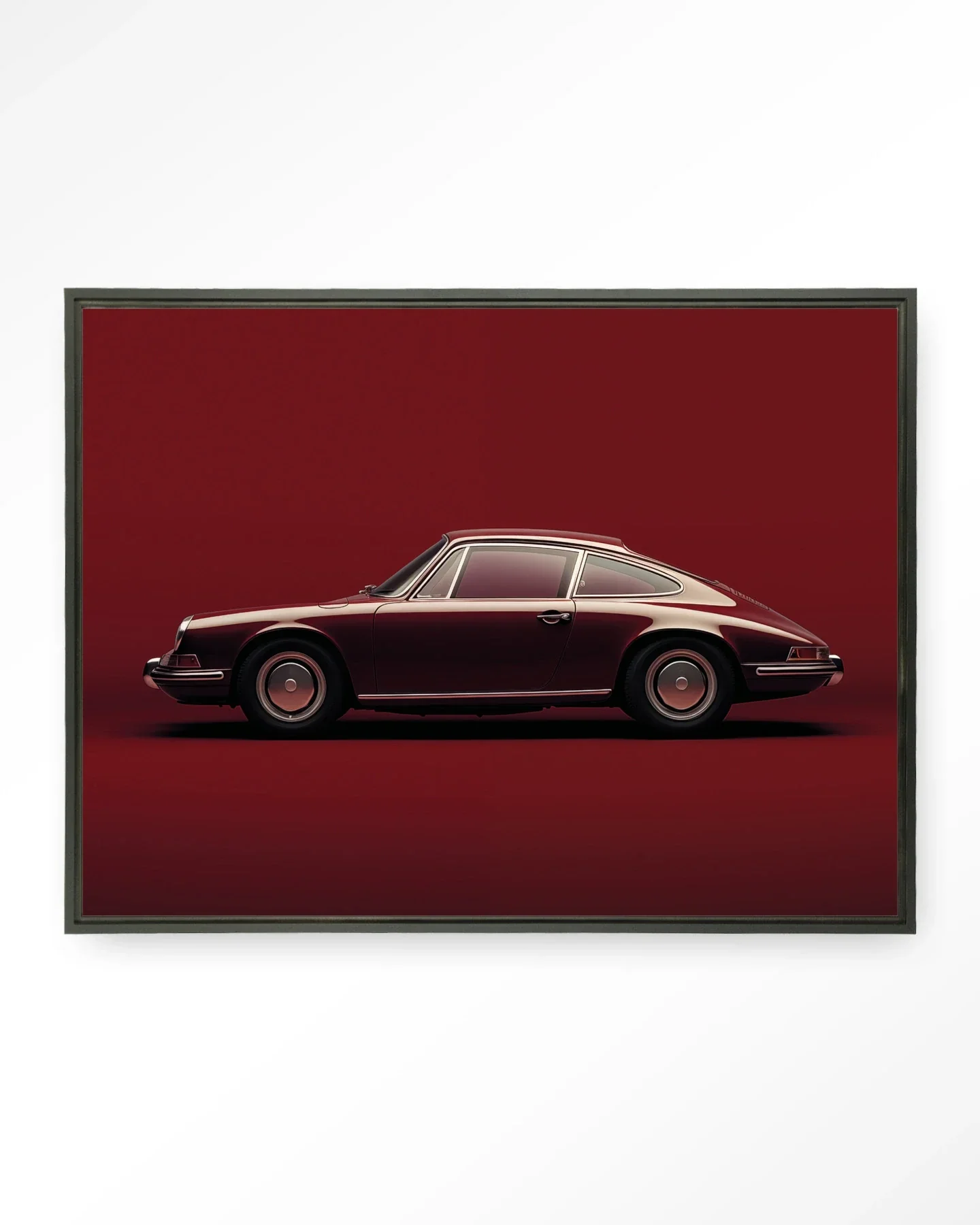 Vintage Porsche Red - Moderne Wanddecoratie | Artprint, Glass Art & Wandkleed - Afbeelding 6