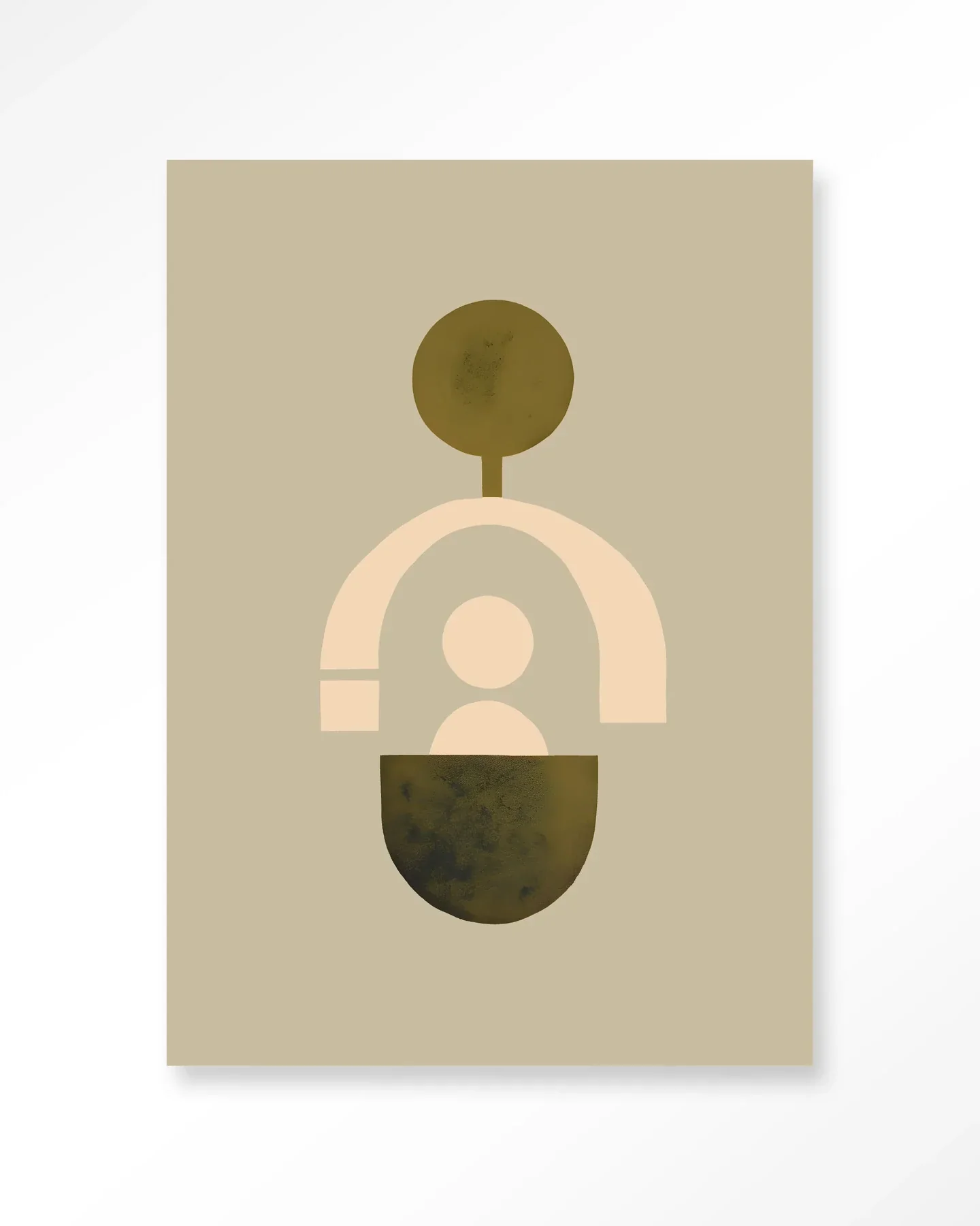 Forma 2 Beige - Moderne Wanddecoratie | Artprint, Glass Art & Wandkleed - Afbeelding 2