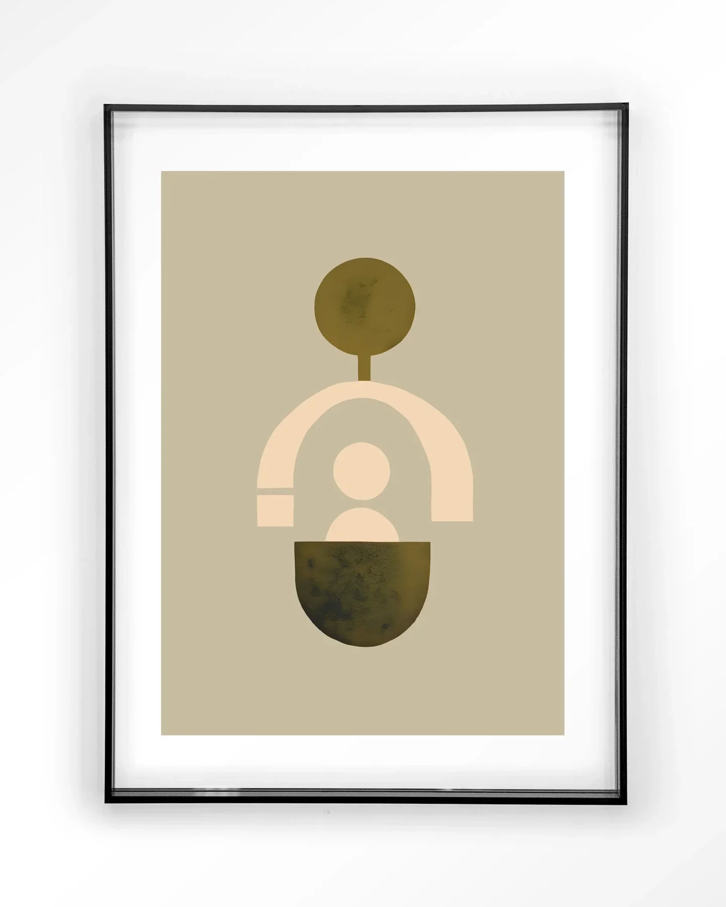 Forma 2 Beige - Moderne Wanddecoratie | Artprint, Glass Art & Wandkleed - Afbeelding 4
