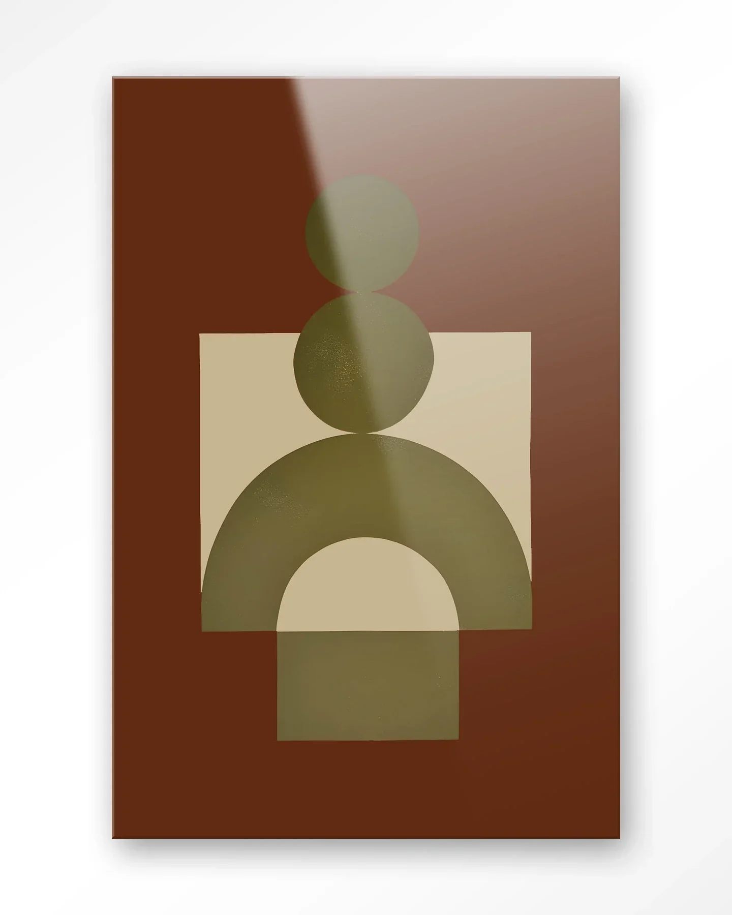 Forma 3 Red - Moderne Wanddecoratie | Artprint, Glass Art & Wandkleed - Afbeelding 5