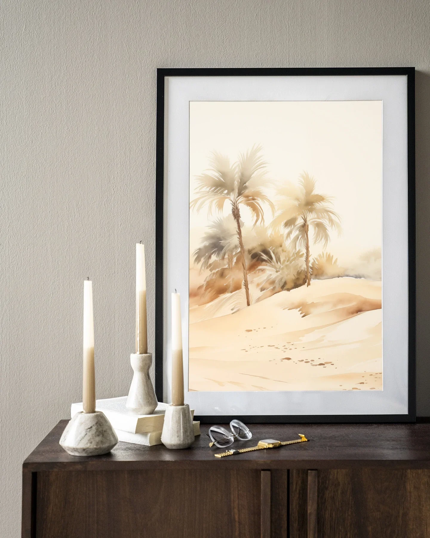Palm Dust - Moderne Wanddecoratie | Artprint, Glass Art & Wandkleed - Afbeelding 3
