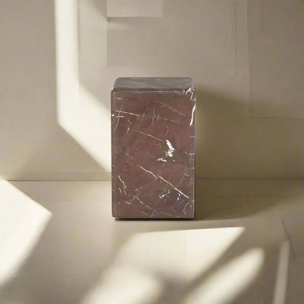 Bijzettafel Dice | Rood Marmer - Afbeelding 2