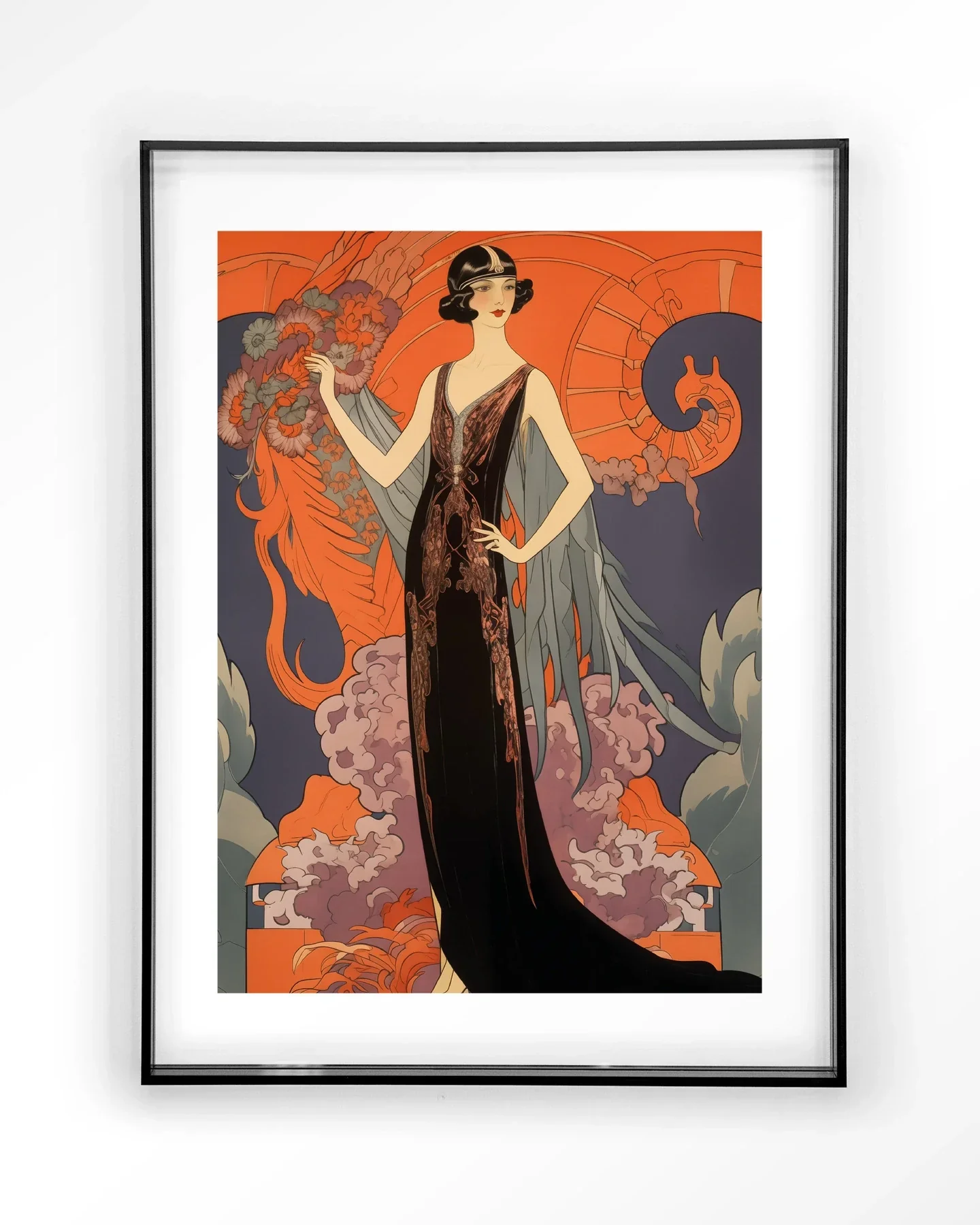 Gatsby Lady - Moderne Wanddecoratie | Artprint, Glass Art & Wandkleed - Afbeelding 4