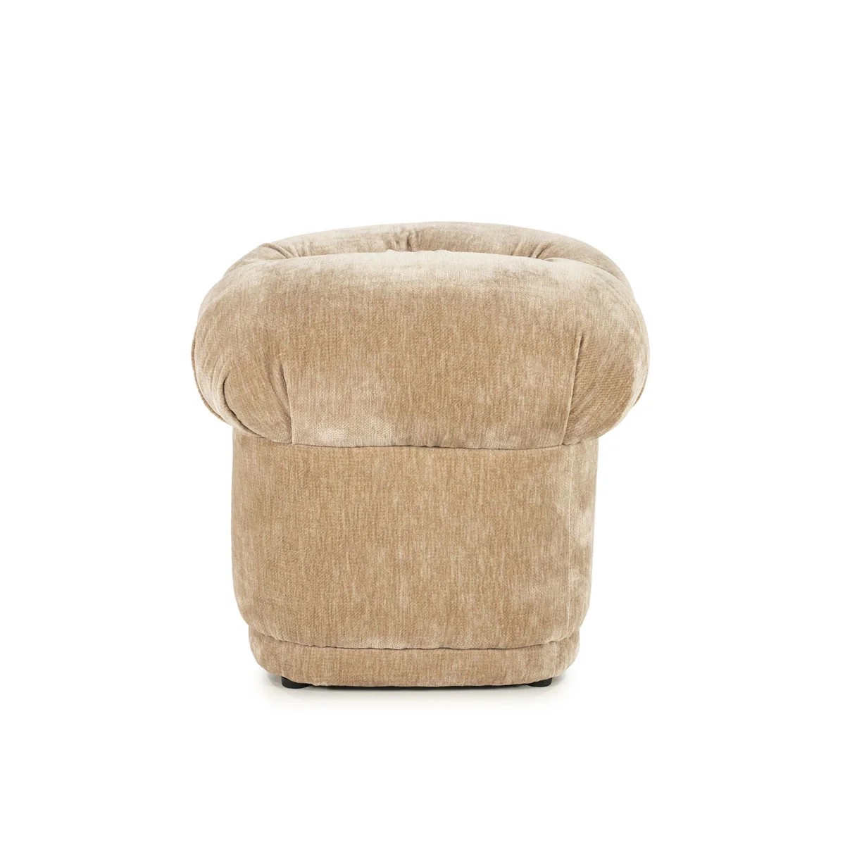 Poef Nook – stoffen zitpoef in beige - Afbeelding 4