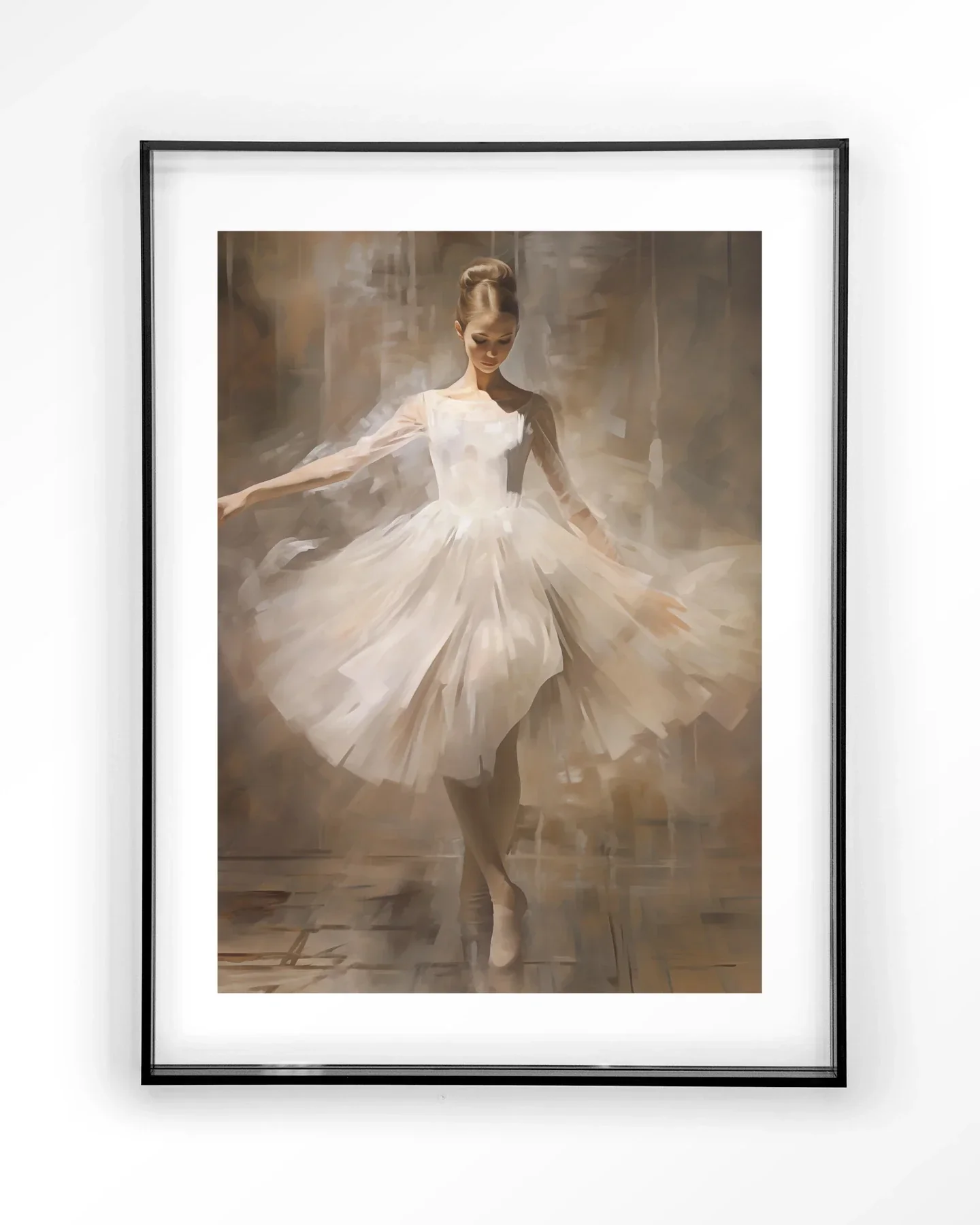 Dancing Ballerina - Moderne Wanddecoratie | Artprint, Glass Art & Wandkleed - Afbeelding 4