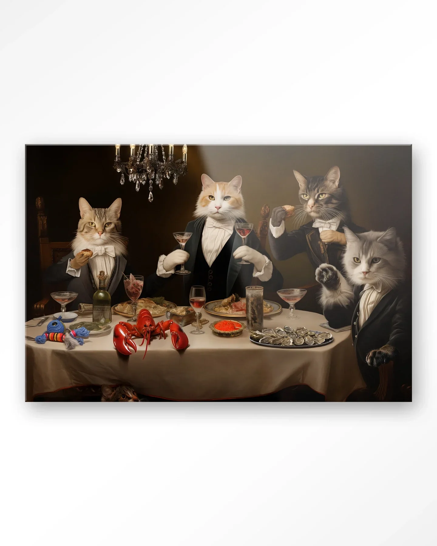 Cat Supper - Moderne Wanddecoratie | Artprint, Glass Art & Wandkleed - Afbeelding 5