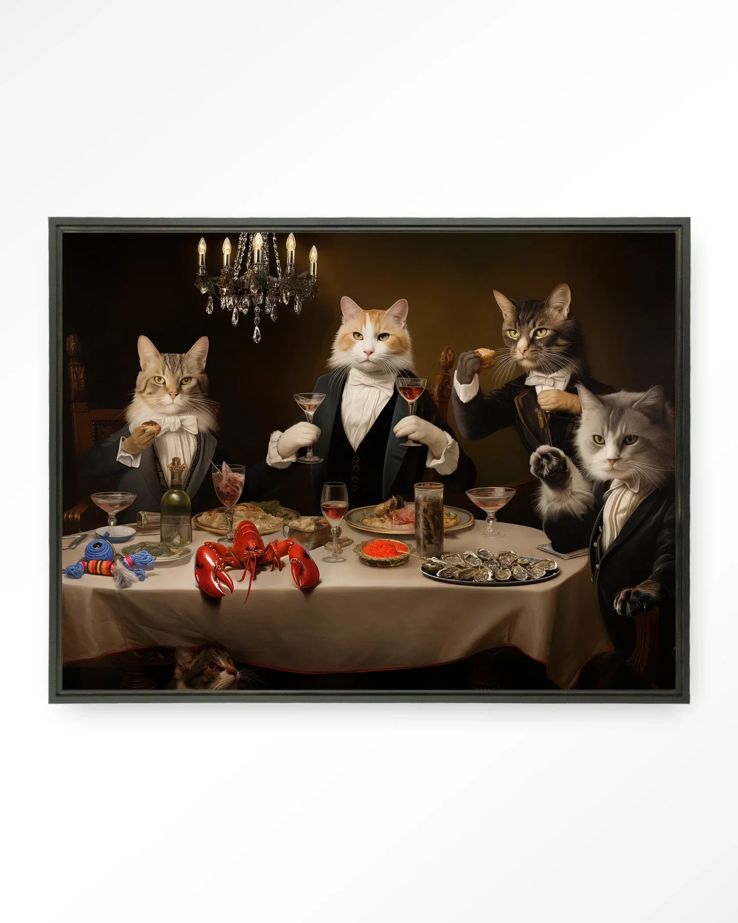 Cat Supper - Moderne Wanddecoratie | Artprint, Glass Art & Wandkleed - Afbeelding 6