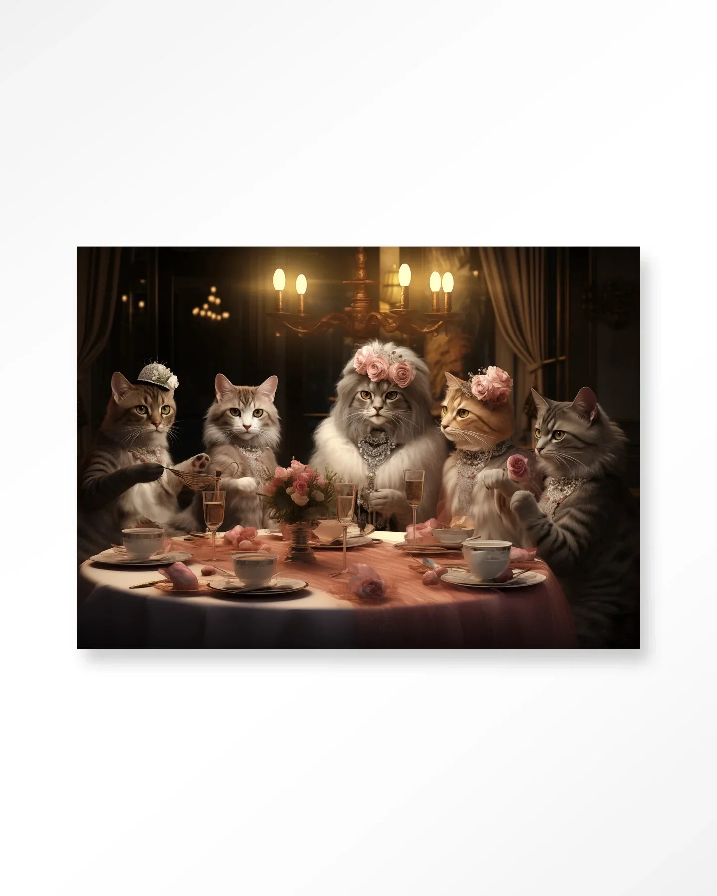 High Cat Tea - Moderne Wanddecoratie | Artprint, Glass Art & Wandkleed - Afbeelding 2