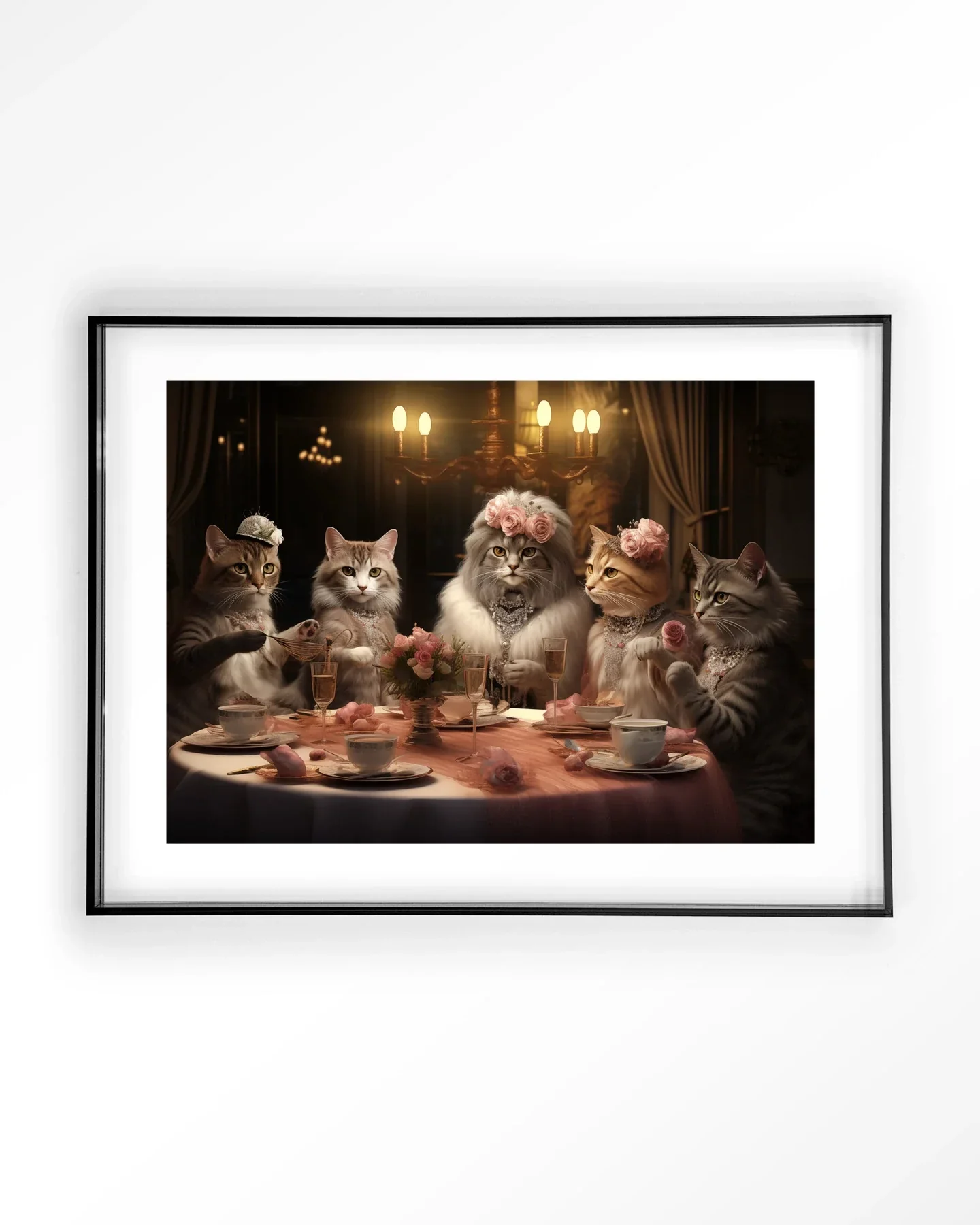 High Cat Tea - Moderne Wanddecoratie | Artprint, Glass Art & Wandkleed - Afbeelding 4