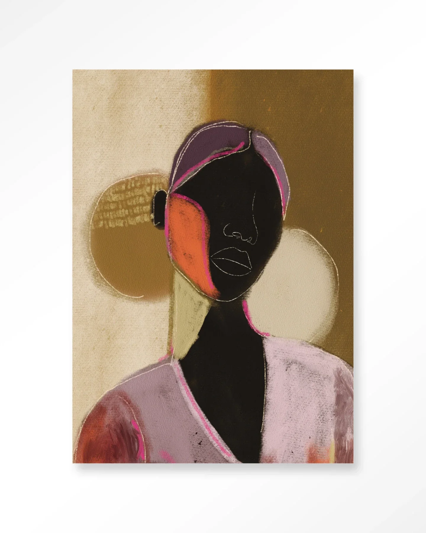 Silhouette Lady 1 - Moderne Wanddecoratie | Artprint, Glass Art & Wandkleed - Afbeelding 2