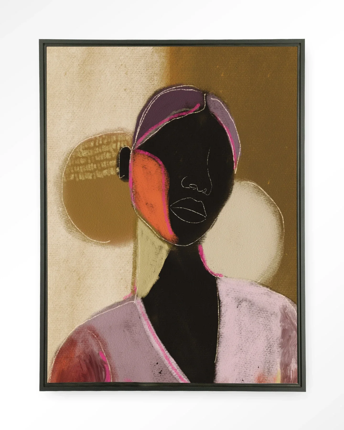 Silhouette Lady 1 - Moderne Wanddecoratie | Artprint, Glass Art & Wandkleed - Afbeelding 6