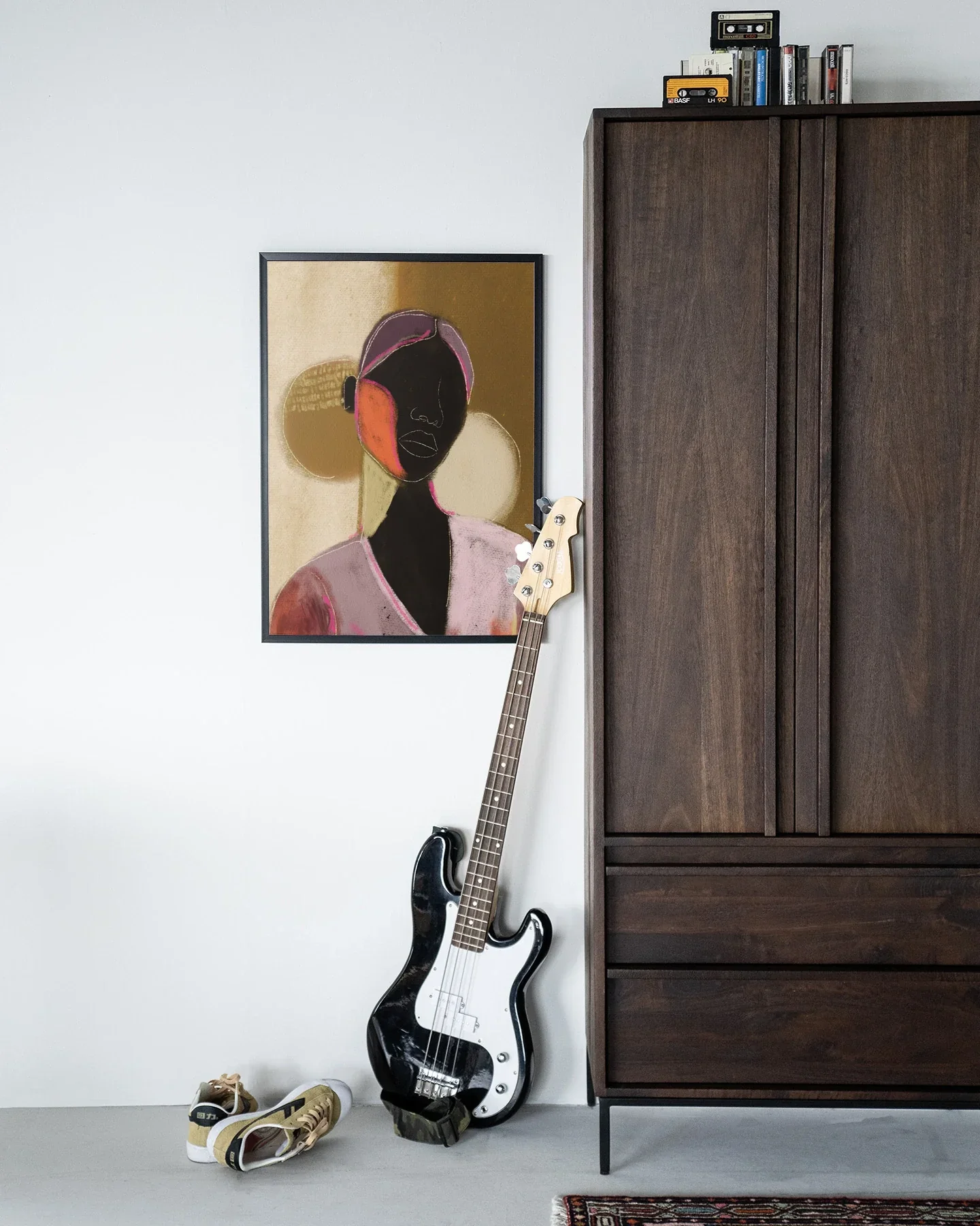 Silhouette Lady 1 - Moderne Wanddecoratie | Artprint, Glass Art & Wandkleed - Afbeelding 7