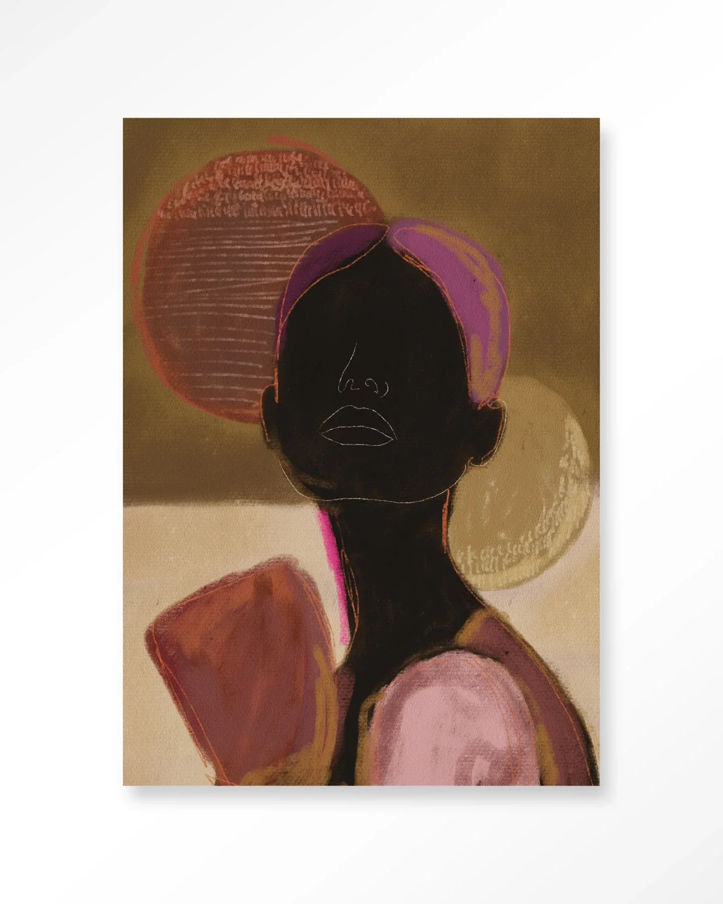 Silhouette Lady 2 - Moderne Wanddecoratie | Artprint, Glass Art & Wandkleed - Afbeelding 2