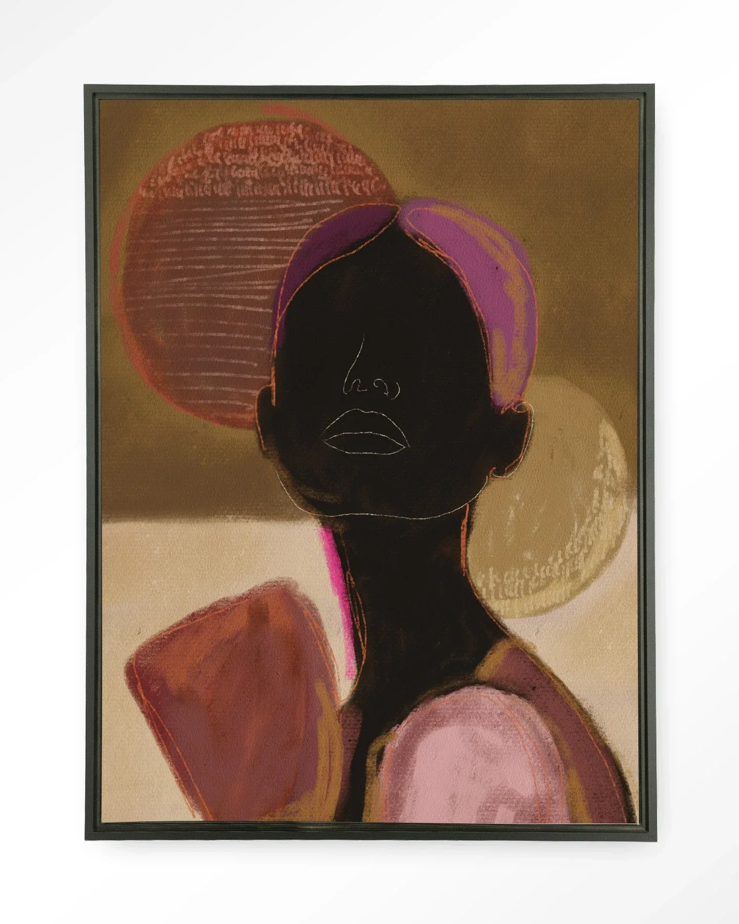 Silhouette Lady 2 - Moderne Wanddecoratie | Artprint, Glass Art & Wandkleed - Afbeelding 6