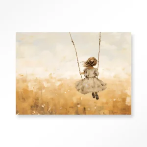 Swinging Girl - Moderne Wanddecoratie | Artprint, Glass Art & Wandkleed