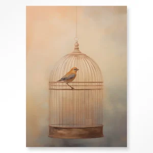 Bird Cage - Moderne Wanddecoratie | Artprint, Glass Art & Wandkleed
