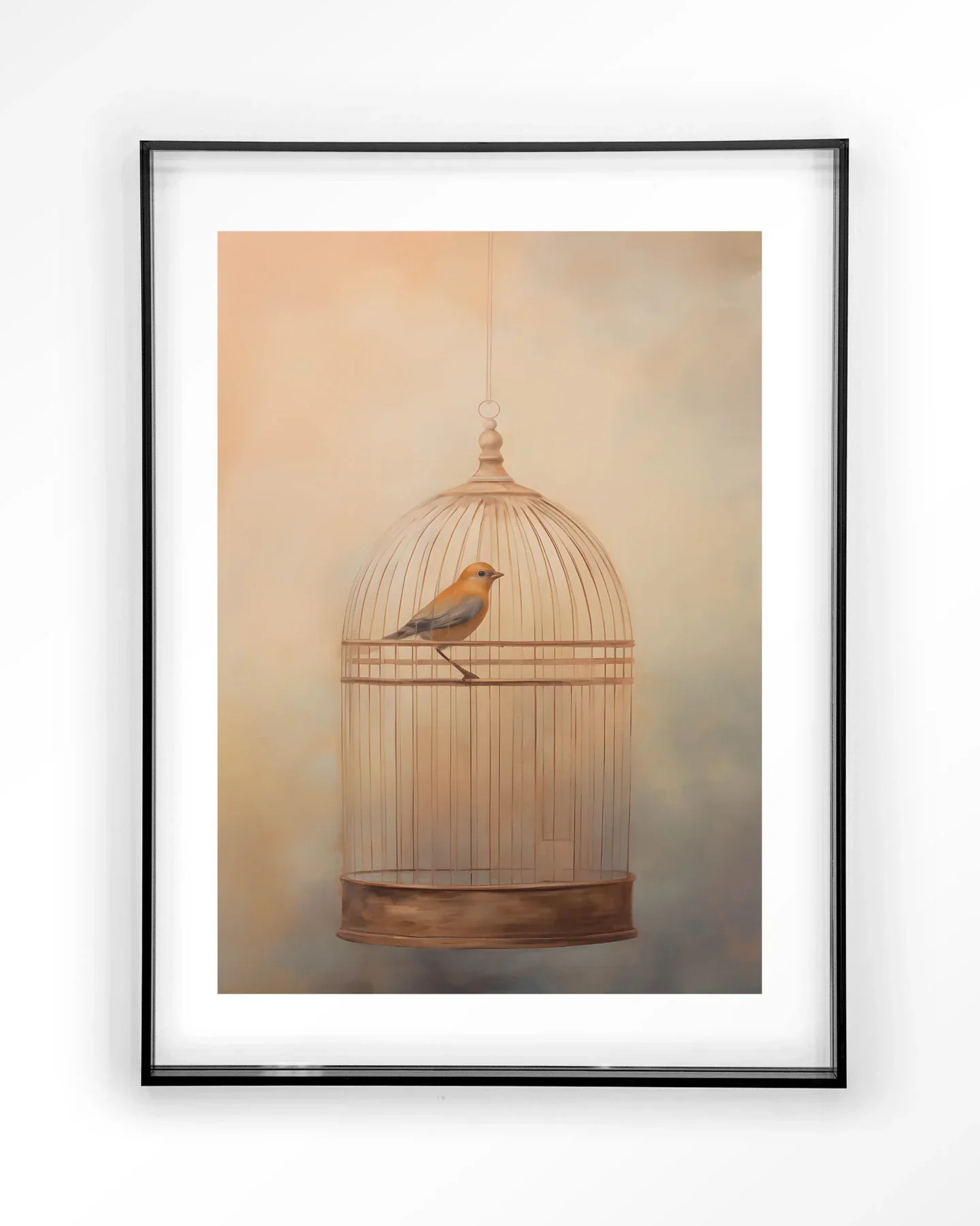 Bird Cage - Moderne Wanddecoratie | Artprint, Glass Art & Wandkleed - Afbeelding 4