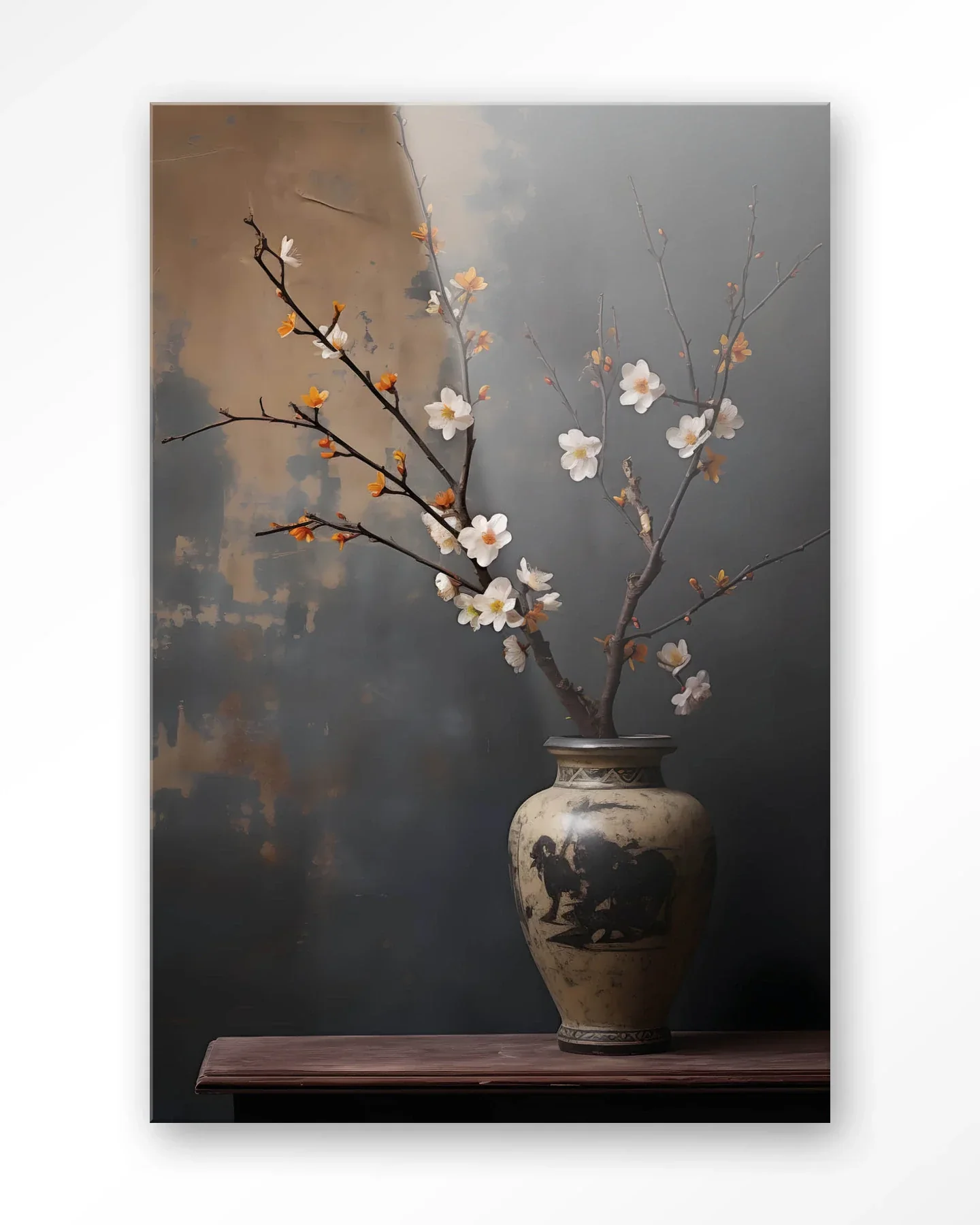 Dark Blossom Vase - Moderne Wanddecoratie | Artprint, Glass Art & Wandkleed - Afbeelding 5