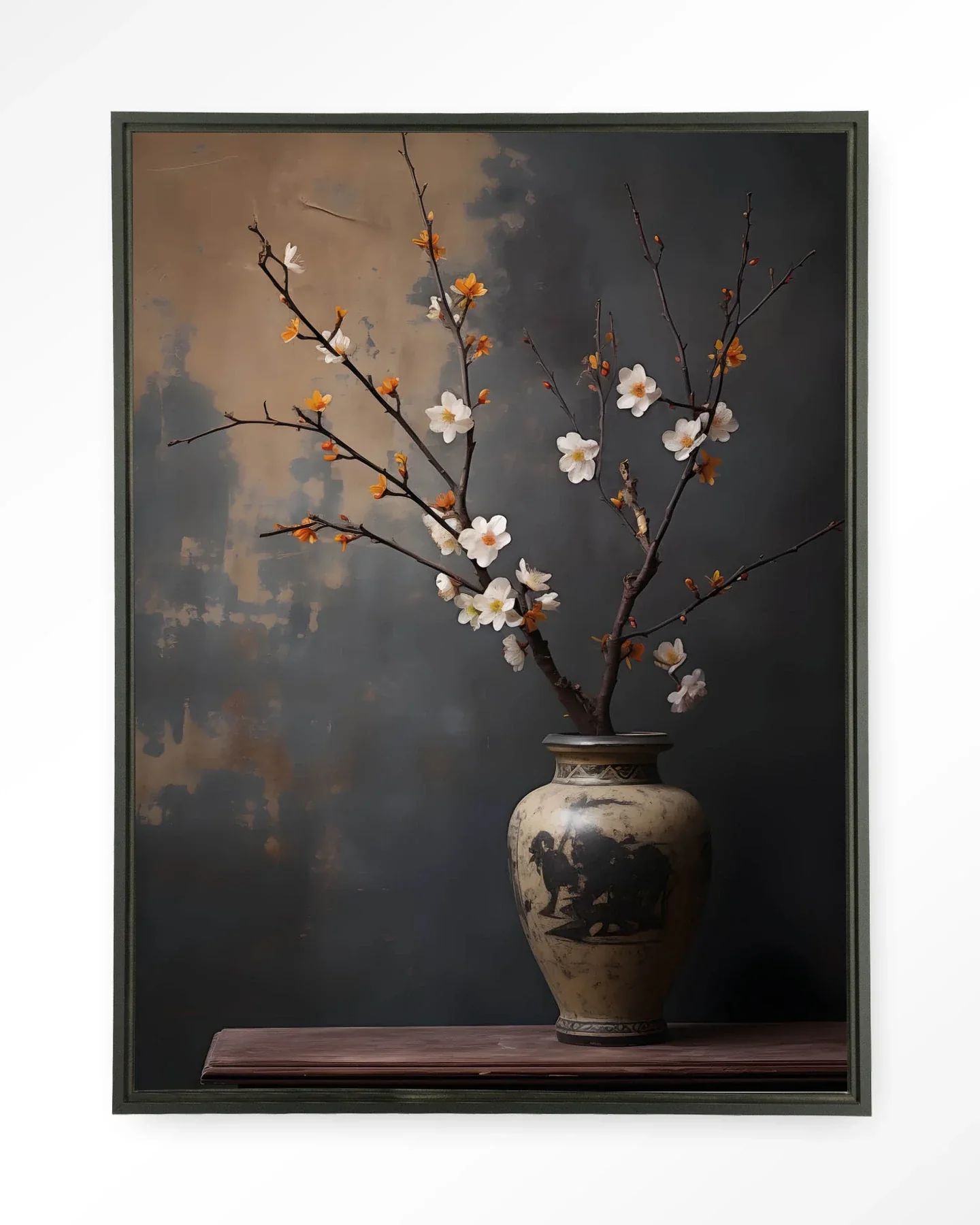 Dark Blossom Vase - Moderne Wanddecoratie | Artprint, Glass Art & Wandkleed - Afbeelding 6