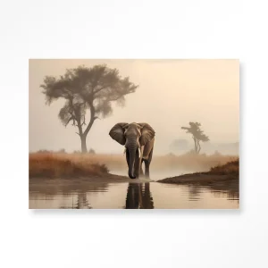 Savannah Elephant - Moderne Wanddecoratie | Artprint, Glass Art & Wandkleed