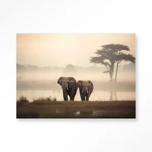 Elephant Mother - Moderne Wanddecoratie | Artprint, Glass Art & Wandkleed