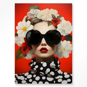 Red Flower - Moderne Wanddecoratie | Artprint, Glass Art & Wandkleed