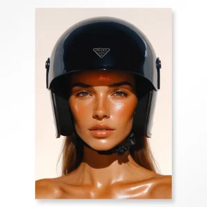 Prada Helmet - Moderne Wanddecoratie | Artprint, Glass Art & Wandkleed