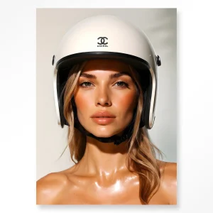 Chanel Helmet - Moderne Wanddecoratie | Artprint, Glass Art & Wandkleed