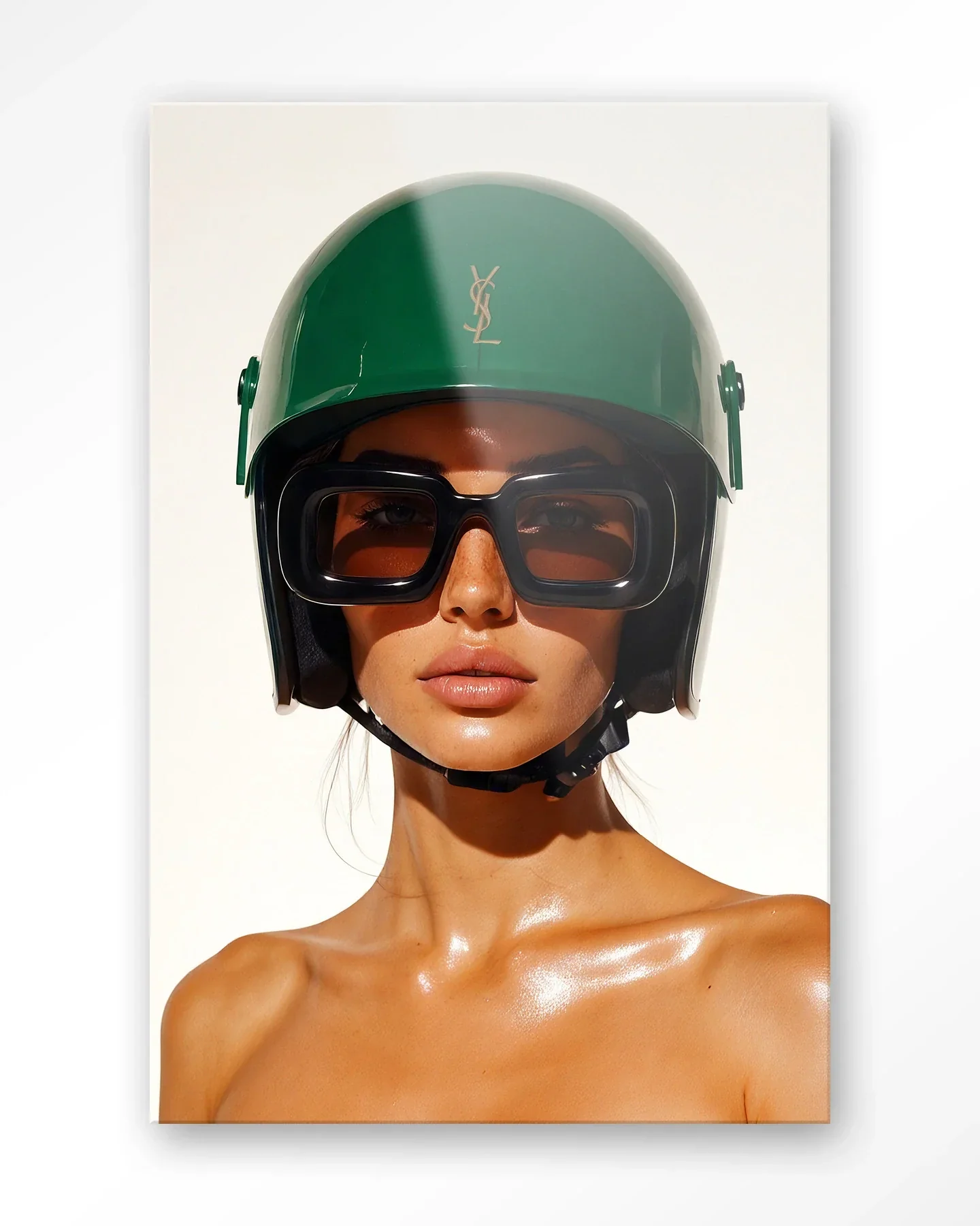 Saint Laurent Helmet - Moderne Wanddecoratie | Artprint, Glass Art & Wandkleed - Afbeelding 4
