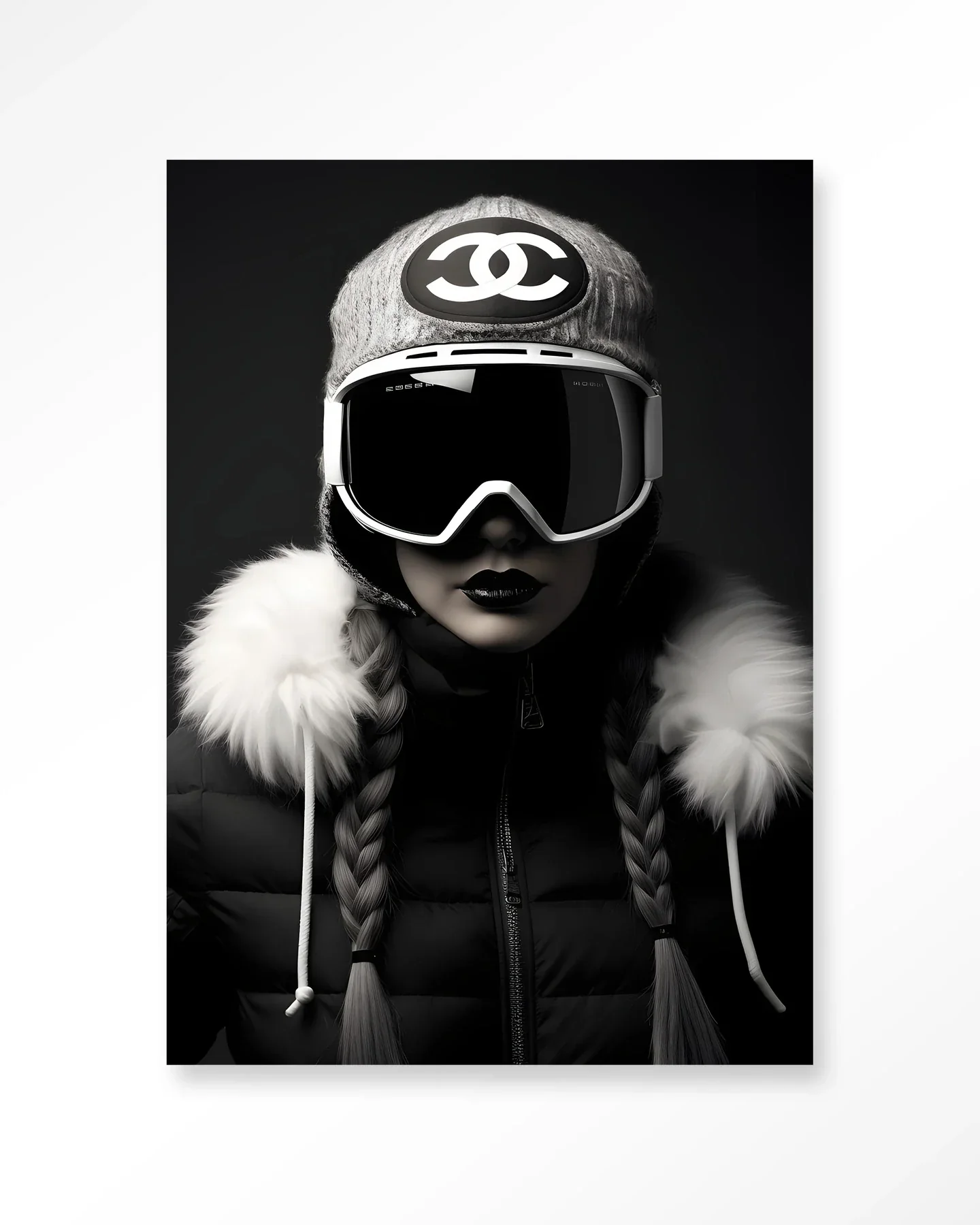 Luxury Snow Girl - Moderne Wanddecoratie | Artprint, Glass Art & Wandkleed - Afbeelding 2