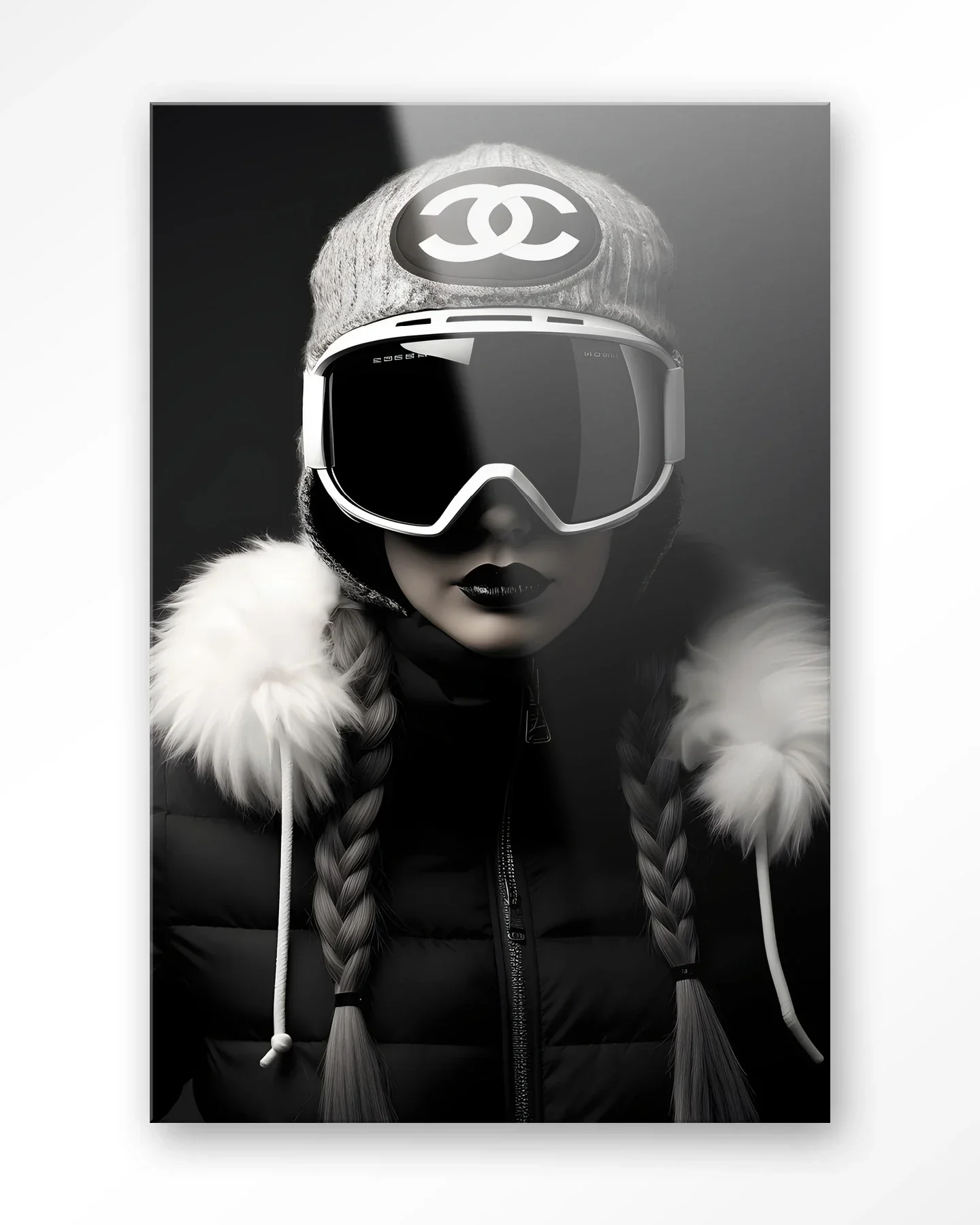 Luxury Snow Girl - Moderne Wanddecoratie | Artprint, Glass Art & Wandkleed - Afbeelding 3